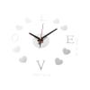 Ciieeo 3pcs Heart Mirror Wall Clock Frameless Sticker Decor for Bedroom Living Room view 4
