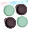Cabilock 4pcs Round Fondant Cake Molds Non-stick Silicone Baking Trays Easy Demolding for Home Professional Use Random Color view 4