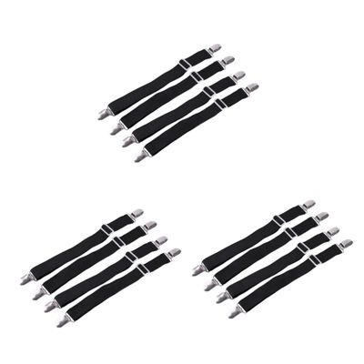 MAGICLULU 12pcs Bed Sheet Fasteners Mattress Gripper Clips Elastic Straps for Bed Sheets Covers Hospital Holder