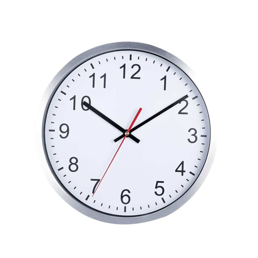 Ciieeo Wall Clock 30cm x 30cm Minimalist Wall Decor Non-Ticking for Relaxing Environment