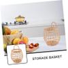 MAGICLULU 2pcs Woven Rattan Storage Basket Decorative Wall Hanging Basket for Garlic Egg Flowers Stylish and Kitchen Organizer Random view 2