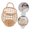 MAGICLULU 2pcs Woven Rattan Storage Basket Decorative Wall Hanging Basket for Garlic Egg Flowers Stylish and Kitchen Organizer Random view 3