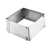 Cabilock 2pcs Stainless Steel Square Mousse Cutter Cake Puck Mold Retractable Baking Ring for Cake Decor view 2