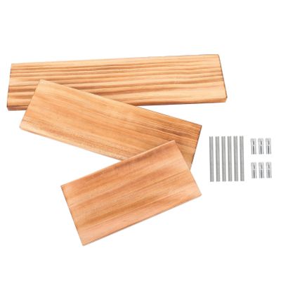 Holibanna 3sets Boho Shelves Wall-Mounted Wooden Storage Shelves Living Room Wall Decor