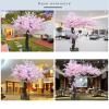 ESRADA Cherry Blossom Tree - 8FT Cherry Blossom Tree in Copper Fluted Planter- Artificial Tree - Artificial Plants for Home Decor Indoor, Fake Tree Plant 220cm view 4