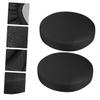 Cabilock 4pcs Round Chair Covers Elastic High Chair Protector -Resistant Backing Washable and Comfortable Stool for Home Office and Events view 3
