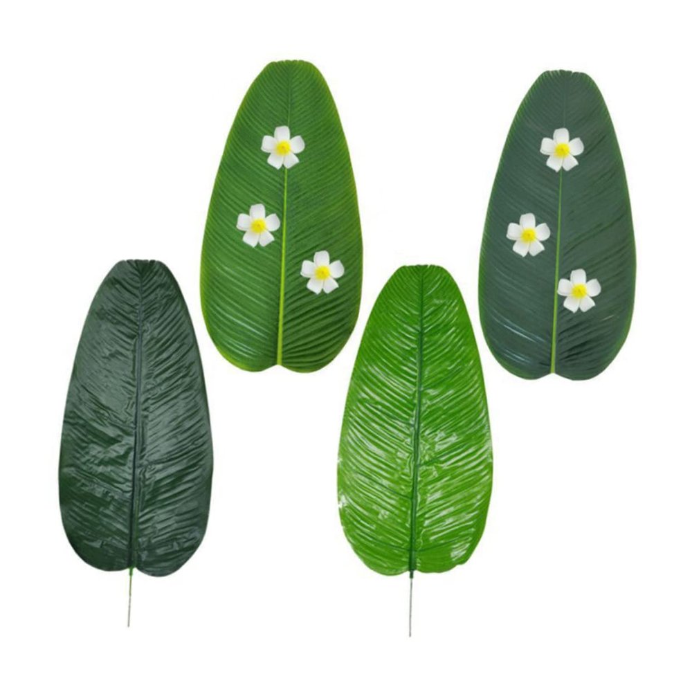 Cabilock 5pcs Artificial Canna Leaves for Hawaiian Parties and Weddings Decor for Events and Home Decoration