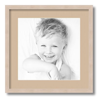 ArtToFrames 12x12 inch Clear Stain on Maple Picture Frame with 2 Inch Single Scotch Mist Mat, SingleMat-0066-81784-YCLR-12x12-782