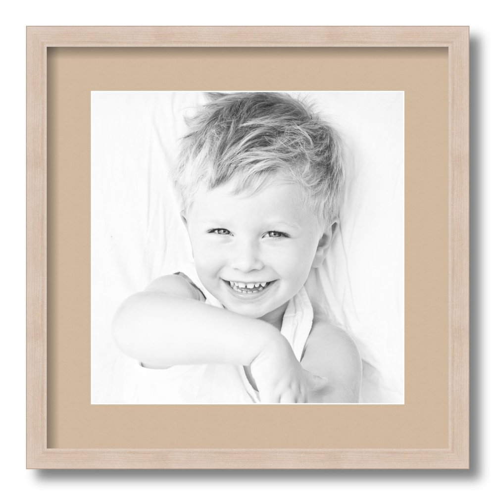 ArtToFrames 12x12 inch Clear Stain on Maple Picture Frame with 2 Inch Single Scotch Mist Mat, SingleMat-0066-81784-YCLR-12x12-782