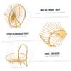 PRETYZOOM Iron Art Fruit Basket Home Decor Large Capacity Fruit Stand Easy to Use Present view 2