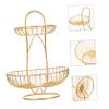 PRETYZOOM Iron Art Fruit Basket Home Decor Large Capacity Fruit Stand Easy to Use Present view 3