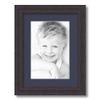 ArtToFrames 8x12 inch Black - Distressed Wood Picture Frame with 2 Inch Single Blue Jay Mat, SingleMat-82223-100-8x12-586 view 1