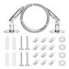 HaiFanWJ Curtain Hanging System Wall Mount Curtain Hanging Wires Stainless Steel 9.84 FT (3m) with 12 Clips Clothesline for Windows with Tension Wire Design for Children's Art Projects Display view 1