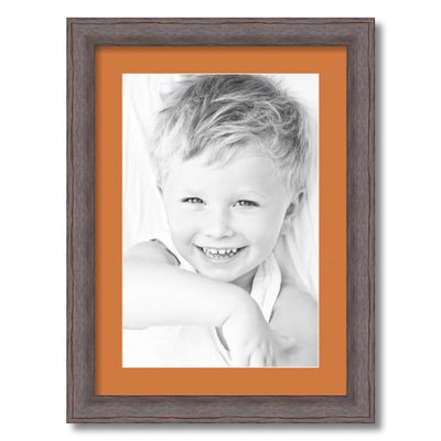 ArtToFrames 12x18 inch Grey - Distressed Wood Picture Frame with 2 Inch Single Octoberfest Mat, SingleMat-82223-101-12x18-712