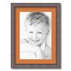 ArtToFrames 12x18 inch Grey - Distressed Wood Picture Frame with 2 Inch Single Octoberfest Mat, SingleMat-82223-101-12x18-712 view 1