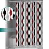 Black Red Gray Mid-Century Shower Curtain for Bathroom, Modern Geometric Pattern Fabric Shower Curtain with Hooks Bathroom Decor Waterproof Shower Curtains Machine Washable for Home Hotel, 72"W x 72"L view 3