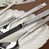 TWEE Silverware Set for 6 Gold Flatware 24 Piece 18/10 Stainless Steel Tableware Set Cutlery Set Home Dining Roman Column Handles Wrought Craft Mirror Finish Dishwasher Safe view 2