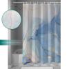 Blue Gold Shower Curtain for Bathroom, Marble Abstract Art Ocean Texture Fabric Shower Curtain with Hooks Bathroom Decor Waterproof Shower Curtains Machine Washable for Home Hotel, 72"W x 78"L view 3