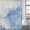 Blue Gold Shower Curtain for Bathroom, Marble Abstract Art Ocean Texture Fabric Shower Curtain with Hooks Bathroom Decor Waterproof Shower Curtains Machine Washable for Home Hotel, 72"W x 78"L view 4