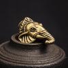 MANGOUSONG Figurines Brass Animal,3.4x2.2cm Solid Brass Animal Head Design Leather Bag Wallet Button Rivet with Screws Elephant God Belt Buckle Decor Hardware Accessory view 3