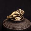 MANGOUSONG Figurines Brass Animal,3.4x2.2cm Solid Brass Animal Head Design Leather Bag Wallet Button Rivet with Screws Elephant God Belt Buckle Decor Hardware Accessory view 4