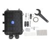 Leopacat Efficient Fiber Connector Storage, Termination Box Outdoor Cable Connection Plastic Sealed Kit Optic Splice Enclosure IP68 Waterproof in Out Horizontal Rated Black view 1