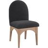 Pemberly Row Contemporary Black Boucle Fabric Dining Side Chair view 1