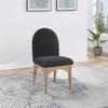 Pemberly Row Contemporary Black Boucle Fabric Dining Side Chair view 2