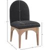Pemberly Row Contemporary Black Boucle Fabric Dining Side Chair view 3
