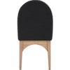 Pemberly Row Contemporary Black Boucle Fabric Dining Side Chair view 4