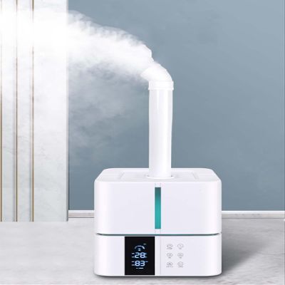 Ultrasonic Mist Humidifiers 600ml/h Whole House Humidifier, Intelligent display & 3 Speed Ultrasonic Cool Mist Humidifier with Humidistat, 5L Quiet Large Humidifiers For Home Warehouse Agriculture (C