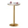 Renmlion Counter Height Coffee TableRound Marble Bar Table Metal Cocktail Table Bistro Pub Tables Tall Table Kitchen Dining Table Small Side Table End Table (Size : Height 75cm) view 1