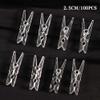 HomeLoft Basics Mini Clear Photo Clips, Mini Transparent Plastic Clips Mini Clothespins Binder Clips Clothes Line Clips for Hanging String Fairy Lights Picture(2.5cm 100pcs) view 2