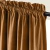 Lazzzy Velvet Blackout Curtains Thermal Insulated Room Window Drapes Super Soft Luxury Curtains for Living Room Bedroom Rod Pocket 2 Panels, Gold Brown, 62" W x 84" L view 4