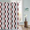 Black Red Gray Mid-Century Shower Curtain for Bathroom, Modern Geometric Pattern Fabric Shower Curtain with Hooks Bathroom Decor Waterproof Shower Curtains Machine Washable for Home Hotel, 60"W x 72"L view 1