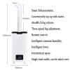 100W Industrial Humidifier 1800ml/h Commercial Humidifier, Applicable up to 120m Quiet Humidifiers, 3 Speed Ultrasonic Cool Mist Humidifier for Large Home Bedroom Room Aquarium Large living room (Co view 2