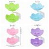 1PCS Lotus Shape Soap Box,Double Layer Soap Dish Plastic Soap Holder Wall Mounted Water Draining Soap Dish(Blue) view 2