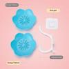 1PCS Lotus Shape Soap Box,Double Layer Soap Dish Plastic Soap Holder Wall Mounted Water Draining Soap Dish(Blue) view 3