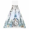 Christmas Gnomes Blue Kitchen Hand Towels with Hanging Loops Set of 1 Super Soft Thick Oven Fingertip Dry Microfiber Dish Towel Absorbent Cleaning Washcloth,Kitchen Winter Berries Pinecones Bird Truck view 1