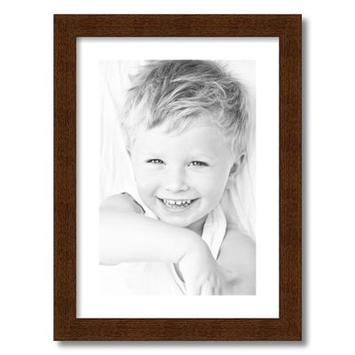 ArtToFrames 12x18 inch Brown - Distressed Wood Picture Frame with 2 Inch Single Crisp Mat, SingleMat-82223-103-12x18-1461