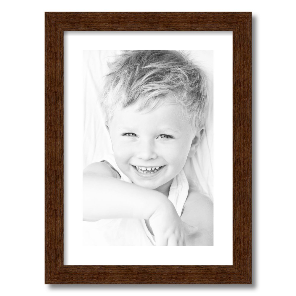 ArtToFrames 12x18 inch Brown - Distressed Wood Picture Frame with 2 Inch Single Crisp Mat, SingleMat-82223-103-12x18-1461