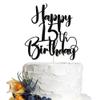 Dcokska Happy Birthday 15th Cake TopperBoys/Girls 15th Birthday,15th Anniversary Party Cake Topper Decorations/Dinner Party Decorations (15) view 3