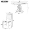 CKLMMC Retro 5-Piece Functional Dining Set, 1 Extendable Table with a 16-inch Leaf and 4 Upholstered Chairs, Compact Table Set for Dining Room and Kitchen (Antique White#Retro*X) view 3