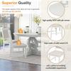 CKLMMC Retro 5-Piece Functional Dining Set, 1 Extendable Table with a 16-inch Leaf and 4 Upholstered Chairs, Compact Table Set for Dining Room and Kitchen (Antique White#Retro*X) view 4