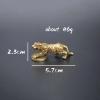 MANGOUSONG Figurines Brass Animal,5.7x2.3cm Antique Lucky Tiger Casting Animal Figurines Abstract Geometric Style Metal Brass Sculpture Home Office Room Desktop Decorations view 2