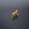 MANGOUSONG Figurines Brass Animal,5.7x2.3cm Antique Lucky Tiger Casting Animal Figurines Abstract Geometric Style Metal Brass Sculpture Home Office Room Desktop Decorations view 3