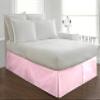 Full Size Bed Skirt Pink Box Pleated Bed Skirt with 16" Drop Length - Luxurious Pure Cotton 600 Thread Count, Split Corner Design, Lightweight, Easy Wash (54 X 75) Full view 1