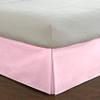Full Size Bed Skirt Pink Box Pleated Bed Skirt with 16" Drop Length - Luxurious Pure Cotton 600 Thread Count, Split Corner Design, Lightweight, Easy Wash (54 X 75) Full view 2