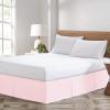 Twin XL Size Bed Skirt Pink Box Pleated Bed Skirt with 15" Drop Length - Luxurious Pure Cotton 600 Thread Count, Split Corner Design, Lightweight, Easy Wash (39 X 80) Twin XL view 1