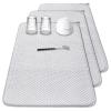 3 Pcs XXL Dish Drying Mat,Absorbent Microfiber Dishes Drainer Mats,Large Size 2417" Pads for Kitchen Counter,Coffee,Rack,Under Sink,Light Gray view 1